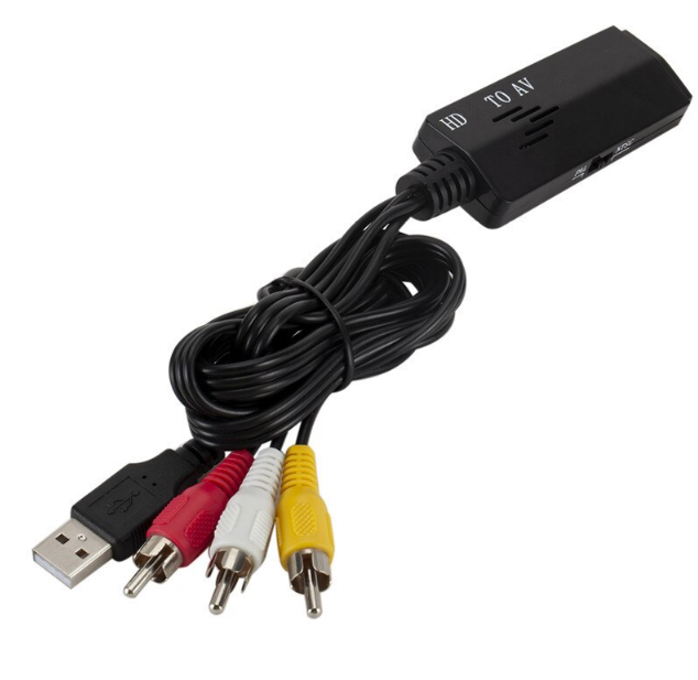 High Definition 1080P HDMI-compatible To AV RCA Video Audio AV Adapter Cable Converter Component for DVD Cable Box PS3 Xbox 360 Blu-ray Player Converter