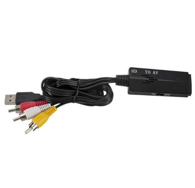 High Definition 1080P HDMI-compatible To AV RCA Video Audio AV Adapter Cable Converter Component for DVD Cable Box PS3 Xbox 360 Blu-ray Player Converter
