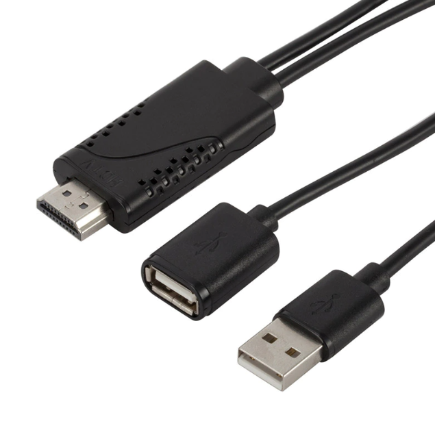 Three In One HDMI TV Audio Transfer Android forApple 2 In 1 USB Female To HDMI-compatible Male HDTV Adapter Cable HDTV Adapter Converter Support 1080P