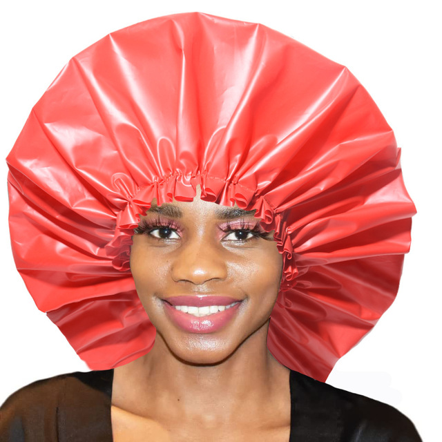 Shower Cap Large Adjustable Reusable Waterproof Bath Caps for Dreadlocks Women Girls Braids SPA Long Hair