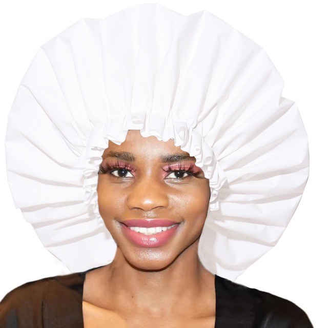 Shower Cap Large Adjustable Reusable Waterproof Bath Caps for Dreadlocks Women Girls Braids SPA Long Hair