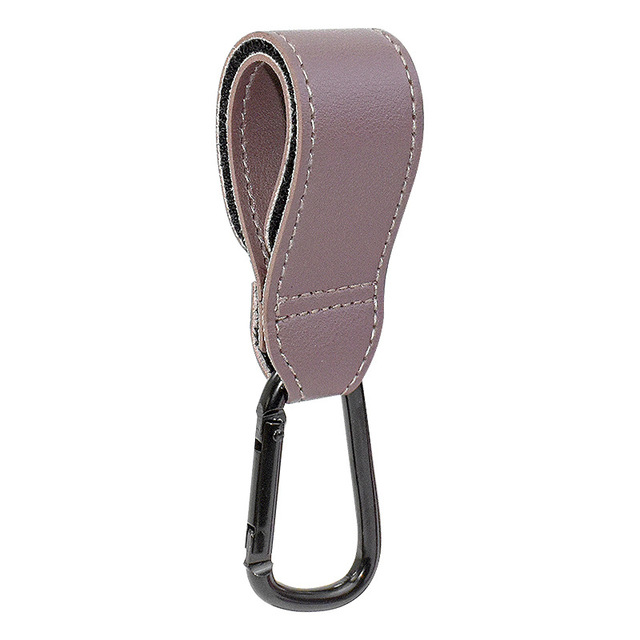 2pcs PU Leather Baby Bag Stroller Hook Accessories 360 Degree Rotatable Velcro Cart Organizer Hook Stroller hanger