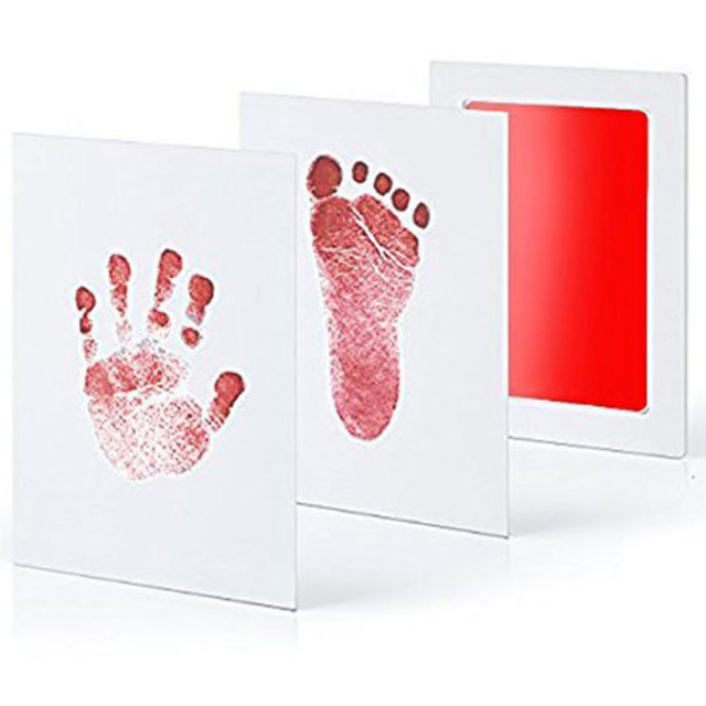 Baby Care Non-Toxic Baby Handprint Footprint Imprint Kit Baby Souvenirs Casting Newborn Footprint Ink Pad Infant Clay Toy Gifts