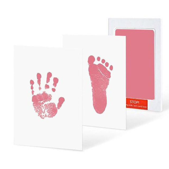 Baby Care Non-Toxic Baby Handprint Footprint Imprint Kit Baby Souvenirs Casting Newborn Footprint Ink Pad Infant Clay Toy Gifts