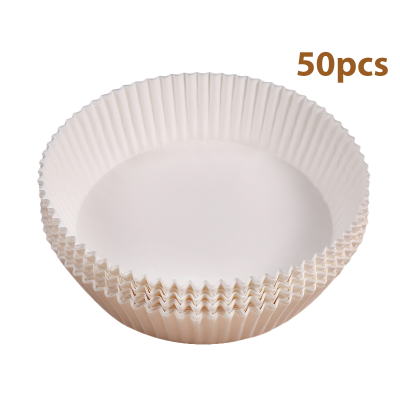 Household food pad paper kitchen Air Fryer Disposable Paper Liner Non-Stick Mat Steamer Round Paper Baking Mats Kitchen AirFryer Baking Accessories