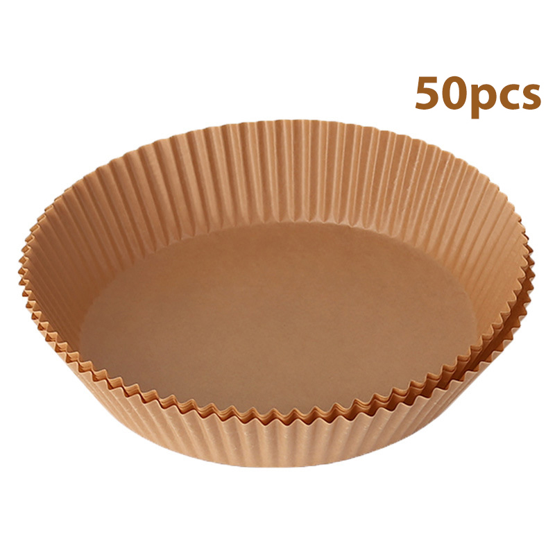 Household food pad paper kitchen Air Fryer Disposable Paper Liner Non-Stick Mat Steamer Round Paper Baking Mats Kitchen AirFryer Baking Accessories