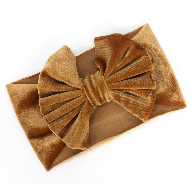 Children's Hair Accessories Gold Velvet Headband Double Bow Baby Headband Baby Headband Newborn Headband Baby Accessories