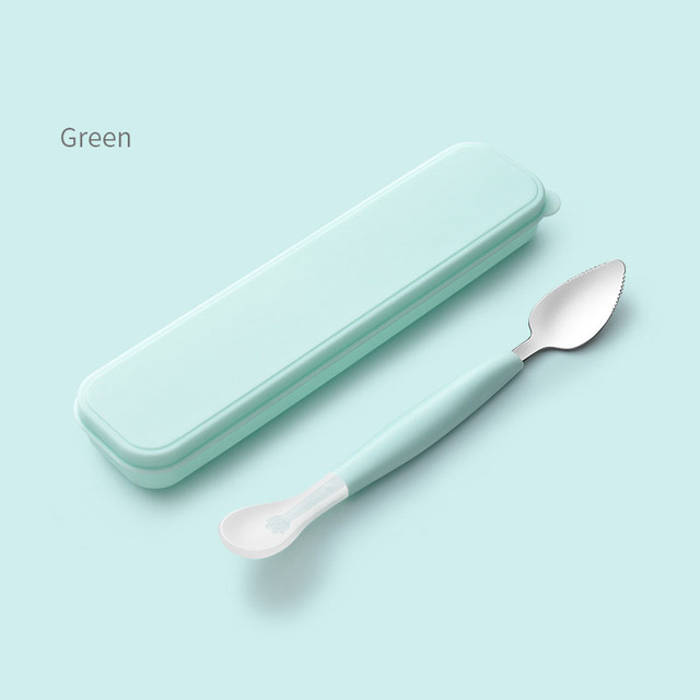 Children's Baby Tableware Baby Scraper Apple Puree Spoon Set Complementary Food Scraper Double-headed Fruit Puree Tool