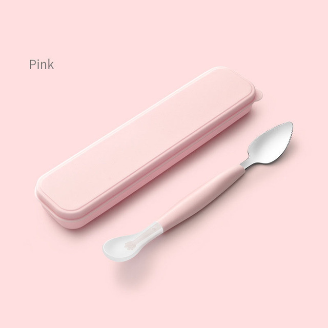 Children's Baby Tableware Baby Scraper Apple Puree Spoon Set Complementary Food Scraper Double-headed Fruit Puree Tool
