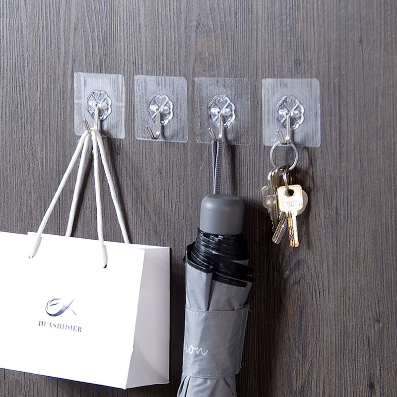 6PC Strong Wall Hooks Kitchen Strong Suction Cup Multi-purpose Wall Keys Cups Holder Tools Kitchen Gadgets Adhesive Sticker Kitchen Accessories