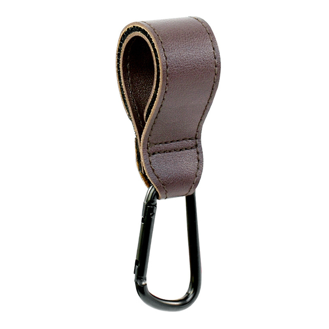 1pcs Baby Stroller Hooks Bag PU Leather Hook Hangings Diaper Bags Multipurpose Hooks Infant Newborn Cart Velcro Accessories
