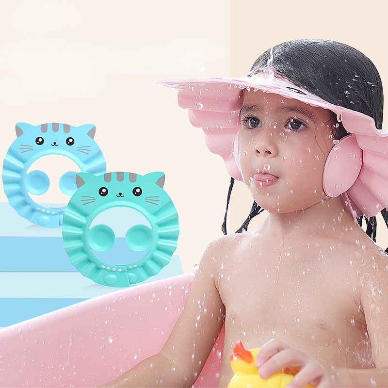 Adjustable Baby Shower Hat Toddler Hair Wash Hat For Kids Ear Protection Safe Children Shampoo Bathing Shower Protect Head Cover