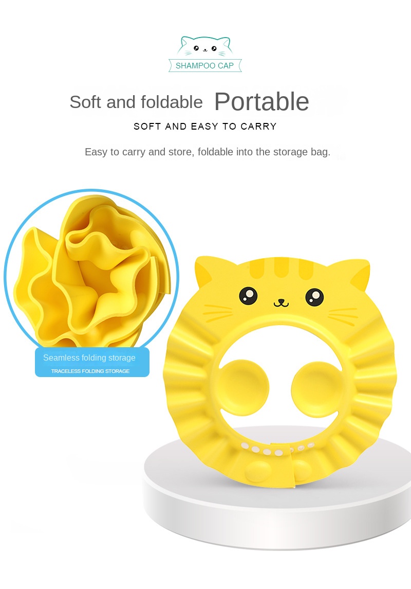 Adjustable Baby Shower Hat Toddler Hair Wash Hat For Kids Ear Protection Safe Children Shampoo Bathing Shower Protect Head Cover