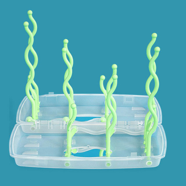 Dust-proof milk bottle rack air drying rack multifunctional folding drain rack pacifier rack storage box cup drying rack
