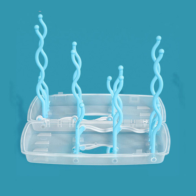 Dust-proof milk bottle rack air drying rack multifunctional folding drain rack pacifier rack storage box cup drying rack