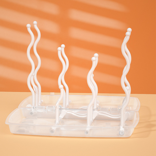 Dust-proof milk bottle rack air drying rack multifunctional folding drain rack pacifier rack storage box cup drying rack