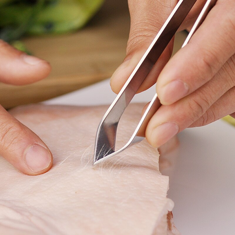 Kitchen Gadgets Stainless Steel Fish Bone Tweezers Pincer Clip Puller Remover Tongs Fish Bone Plucking Clamp Tools