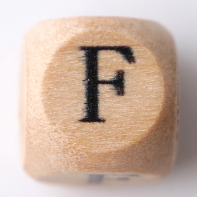 15PCS  Baby Wooden Teether English Letter Beads Food Grade Wood Teether 15PCS 12MM DIY Nursing Necklace Children'S Goods Toys
