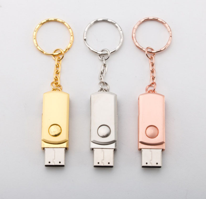 Metal Rotary USB Disk Keychain USB 3.0 Pen Drive 4 GB 8 GB 16 GB USB Flash Drive 32 GB 64 GB 128GB Cle USB Flash Drive