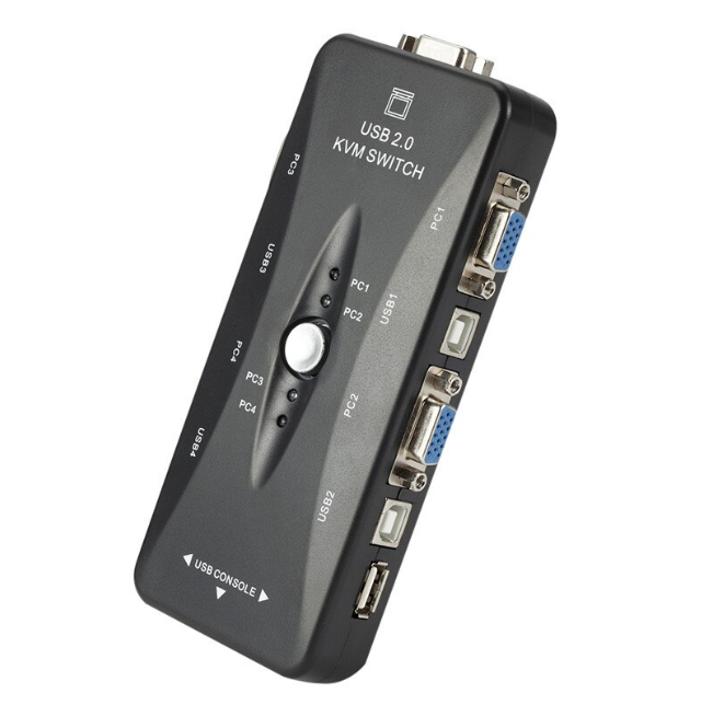 KVM switch VGA4 port one to four 4Port KVM Switch USB HDMI-compatible KVM Switch Box 4 In 1 Out 4K 1080P VGA Splitter Four Hosts One Keyboard Mouse Share Display