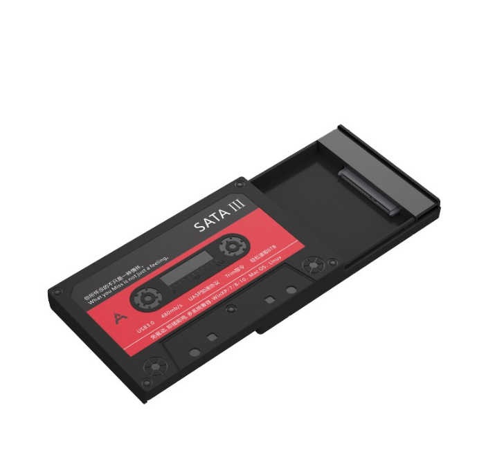 Retro SATA interface tape removable hard disk 2.5 Inch USB 3.0 HDD SSD External Hard Drive Enclosure To USB Disk Nostalgic 6Gbps Solid State Disk Hard Disk for Notebook