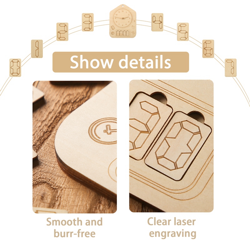 Wooden Clock Awareness Board Geometry Digital Clock Puzzles Gadgets Matching Clock Toy Montessori Educational Toys for Children