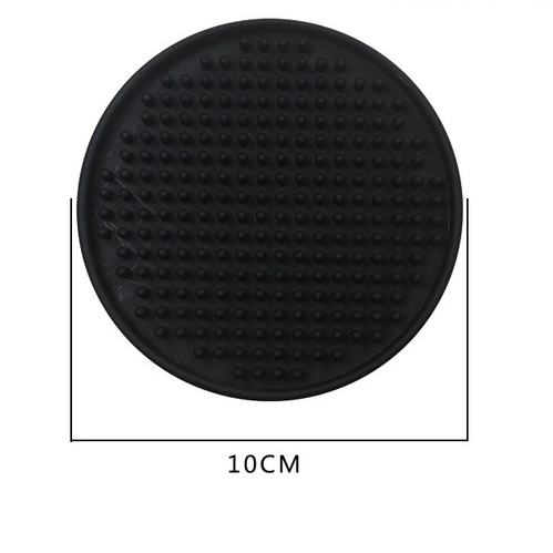 Round Rubber Silicone Dining Mat Anti-skid Heat Insulation Cup Mat Pvc Table Mat Tea Cup Coaster Bar KTV Wine Cup Mat