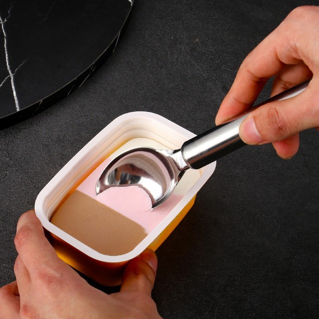 Ice Cream Scoops Stacks Stainless Steel Ice Cream Digger Non-Stick Fruit Ice Ball Maker Watermelon Ice Cream Spoon Tool