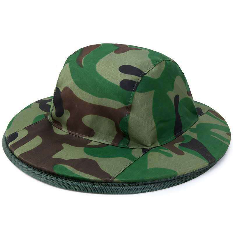 Outdoor Camouflage Shawl hat Camouflage Fishing Cap Wide Brim Visor Sunshade Hunting Bee Keeping Mesh Hat Insects Mosquito Prevention Neck Head Cover Anti Face Protection Cap