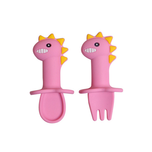 Spoon For Baby Utensils Set Auxiliary Food Silicone Gel Spoon Baby Learn To Eat Training Bendable Soft Spoon Children Tableware