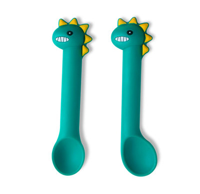 Spoon For Baby Utensils Set Auxiliary Food Silicone Gel Spoon Baby Learn To Eat Training Bendable Soft Spoon Children Tableware