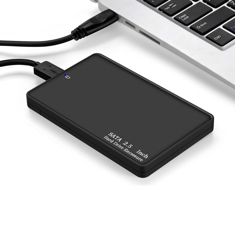 2.5inch USB 3.0 SATA Mobile Hard disk box Hd Box HDD Drive External HDD Enclosure Black Case Tool Free 5 Gbps Support UASP for SSD/ 2TB Hard Disk