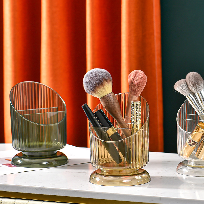 Cosmetics Makeup Brushes Storage Box Transparent Storage Cylinder Storage Eyebrow Pencil Lipstick Brush Pen Holder Organizer
