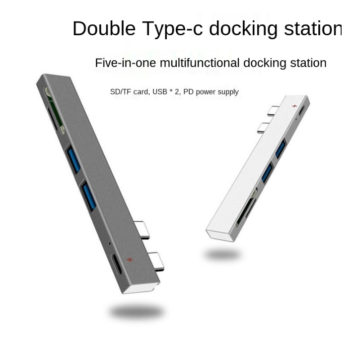 Docking Station Converter Tebe USB-C HUB Type-c To 4K HDMI Compatible VGA SD/TF Card Reader 3*USB3.0 PD Fast Full Adapter Multif Type-c Docking Station