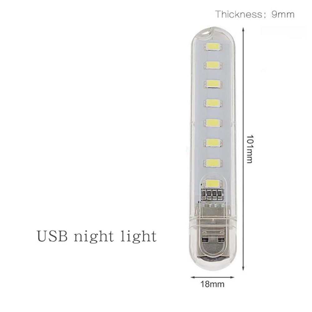 Mini Portable USB LED Book Light DC5V Ultra Bright Reading Book Lamp 3LEDs/8LEDs Lights For Power Bank PC Laptop Notebook