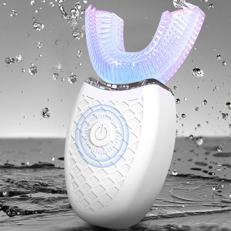 U-Type Toothbrush 360 Degrees Intelligent Silicon Head Sonic Electric Toothbrush Automatic USB Charge Waterproof Teeth Whitening