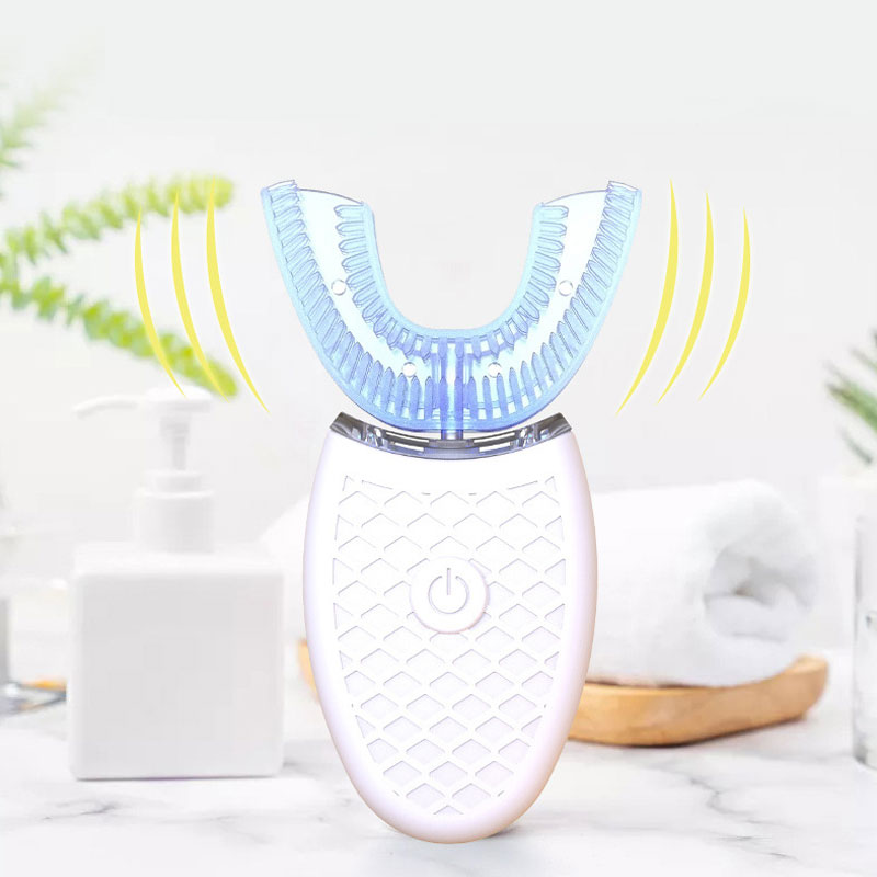 U-Type Toothbrush 360 Degrees Intelligent Silicon Head Sonic Electric Toothbrush Automatic USB Charge Waterproof Teeth Whitening