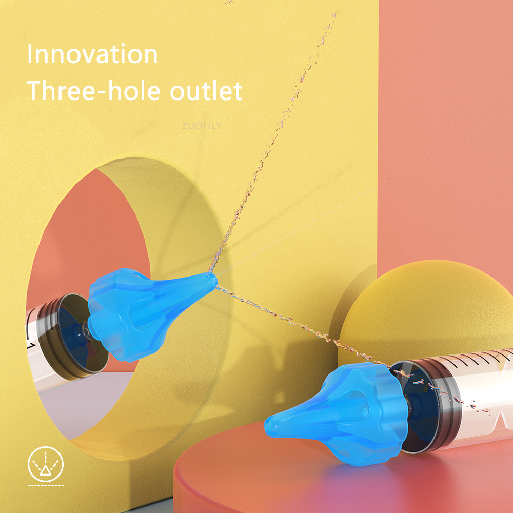 10ML 2Pcs Needle Tube Ear Syringe Baby Care Nasal Aspirator Cleaner Remover Ear Wax Flusher Irrigation Soft Tip Earwax for Kids