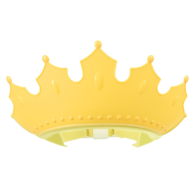 Kids Baby Shower Shampoo Cap Crown Design Adjustable Bath Visor Infant Hair Shield Ear Protection Safe Waterproof Head Cover