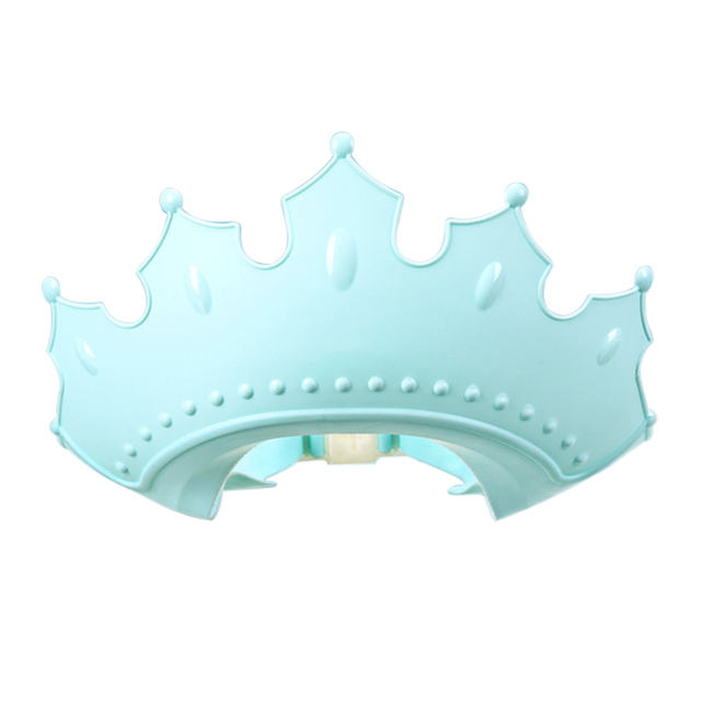 Kids Baby Shower Shampoo Cap Crown Design Adjustable Bath Visor Infant Hair Shield Ear Protection Safe Waterproof Head Cover