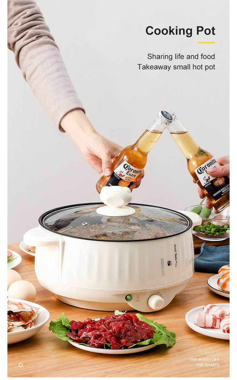 Electric Cooker 1.7L Small Rice Cooker 1-2 People Multicooker Household Non-stick Hot Pot Electric Steamer Cooking Appliances