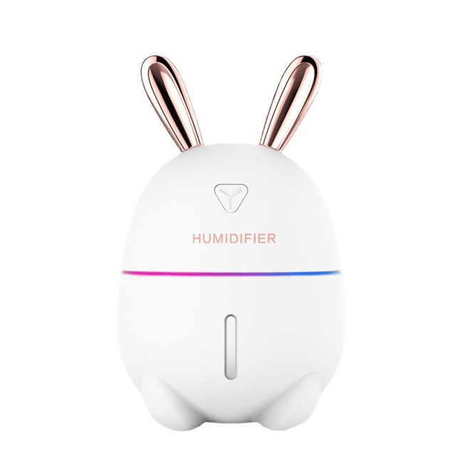 Mini Air Humidifier Cute Rabbit USB Aroma Essential Oil Diffuser Colorful Night Light Car Office Air Purifier Mist Maker 300ML
