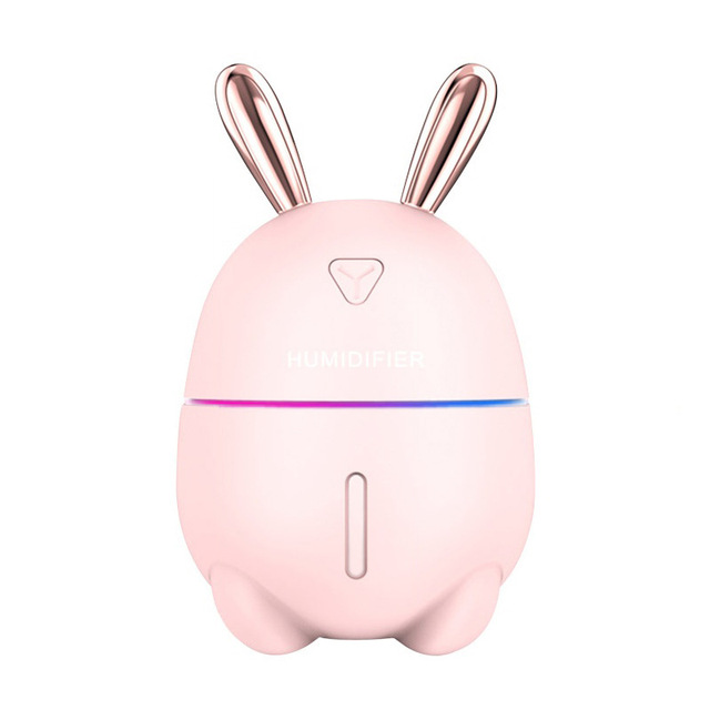 Mini Air Humidifier Cute Rabbit USB Aroma Essential Oil Diffuser Colorful Night Light Car Office Air Purifier Mist Maker 300ML
