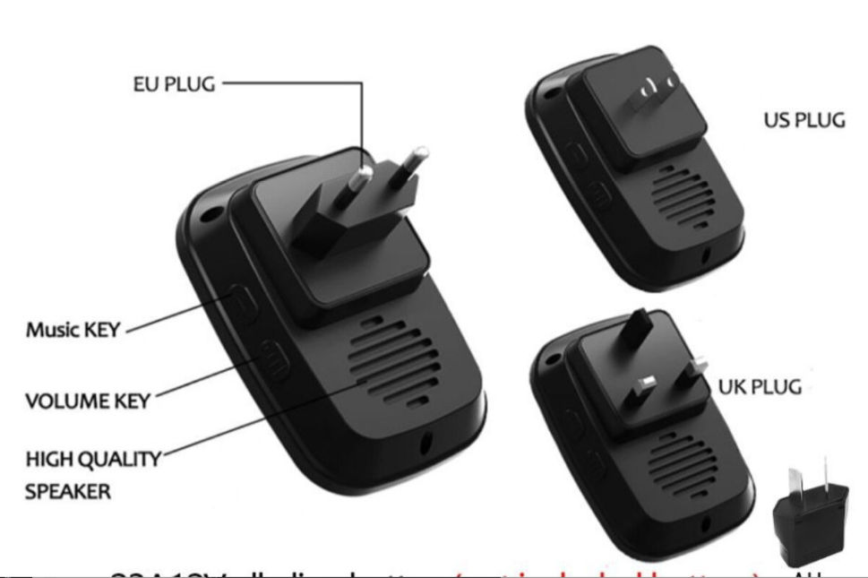 Home Wireless Doorbell AC Digital Music Doorbell New Home Welcome Doorbell Intelligent Wireless Doorbell Waterproof 300M Remote EU AU UK US Plug smart home Door Bell Chime