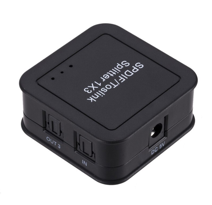 Optical Fiber Distributor Splitter SPDIF 1in3out 1X3 Optical Fiber SplitterDigital Optical Fiber Audio Splitter with One Input and Three Output