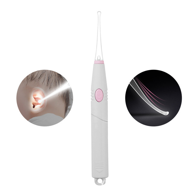 Baby Ear Cleaner Ear Wax Removal Tool Flashlight Earpick Ear Cleaning Earwax Remover Luminous Ear Curette Light Spoon