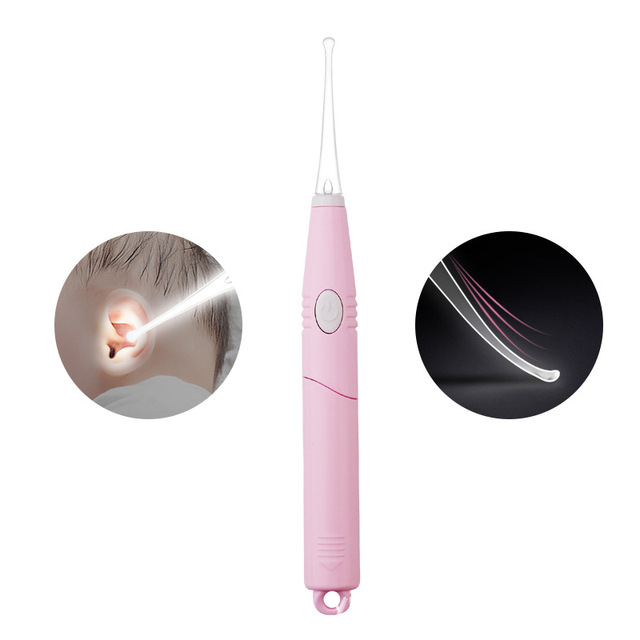 Baby Ear Cleaner Ear Wax Removal Tool Flashlight Earpick Ear Cleaning Earwax Remover Luminous Ear Curette Light Spoon