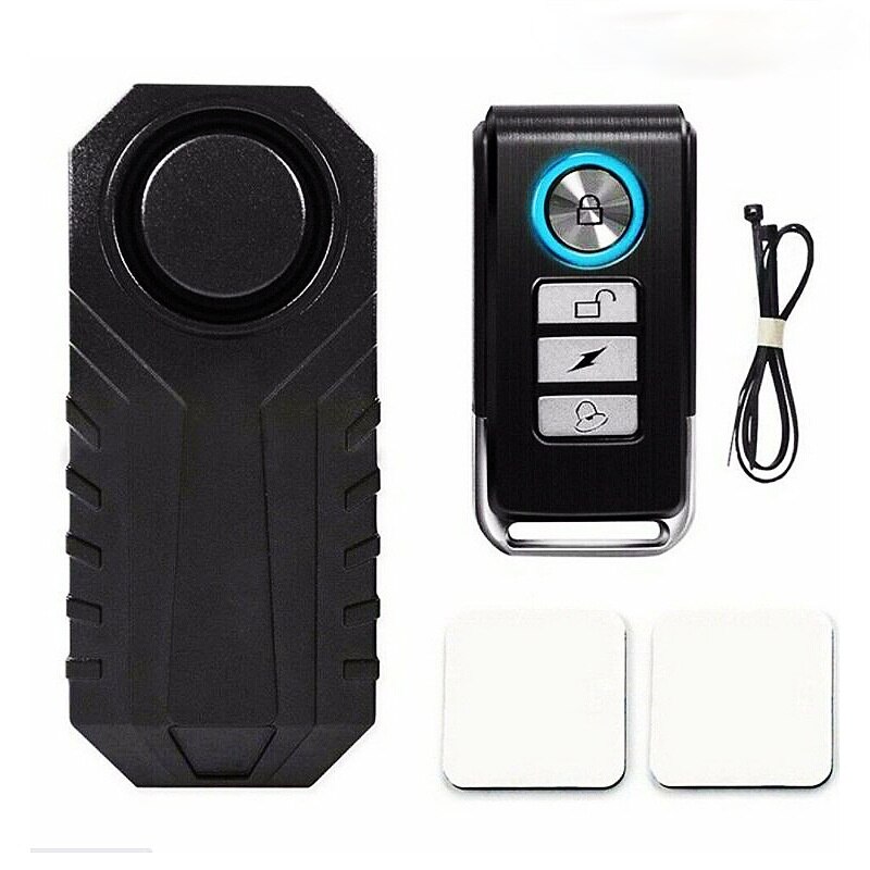 Remote Control Shift Induction Alarm Vibration Remote Control Bike Alarm Waterproof Motorcycle Electric Bicycle Security 113dB Anti Lost Remind Vibration Warning Alarm Sensor