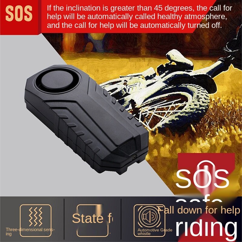 Remote Control Shift Induction Alarm Vibration Remote Control Bike Alarm Waterproof Motorcycle Electric Bicycle Security 113dB Anti Lost Remind Vibration Warning Alarm Sensor