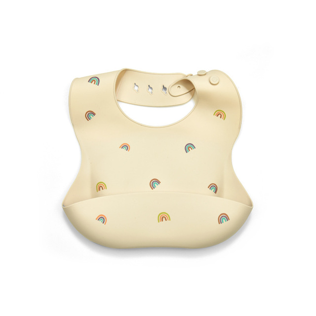 Baby Silicone Bib Waterproof Infant Bibs Fashionable Newborn Feeding Cloth Toddle Bibs Adjustable Saliva Towel For Boys Girls